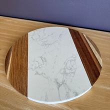 Cargar imagen en el visor de la galería, Tabla de madera y mármol