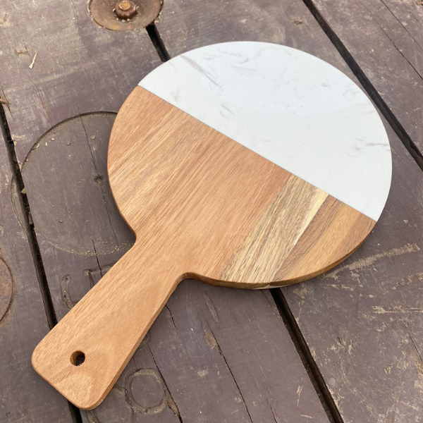 Tabla picoteo madera piedra
